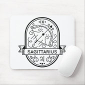 ZODIAC ABZEICHEN SYMBOL SAGITTARIUS STROKE MOUSEPAD (Mit Mouse)