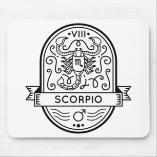 ZODIAC ABZEICHEN SYMBOL SCORPIO STROCK MOUSEPAD