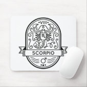 ZODIAC ABZEICHEN SYMBOL SCORPIO STROKE MOUSEPAD (Mit Mouse)