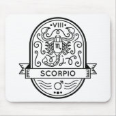 ZODIAC ABZEICHEN SYMBOL SCORPIO STROKE MOUSEPAD (Vorne)