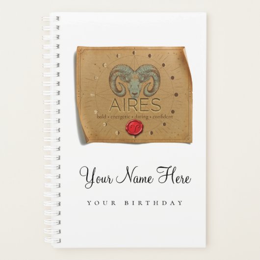 Zodiac - Aires - Personalized Day Planner Planer (Vorderseite)