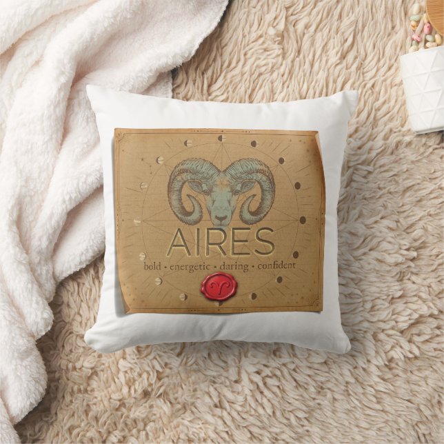 Zodiac - Aires - Throw Pillow Kissen (Decke)
