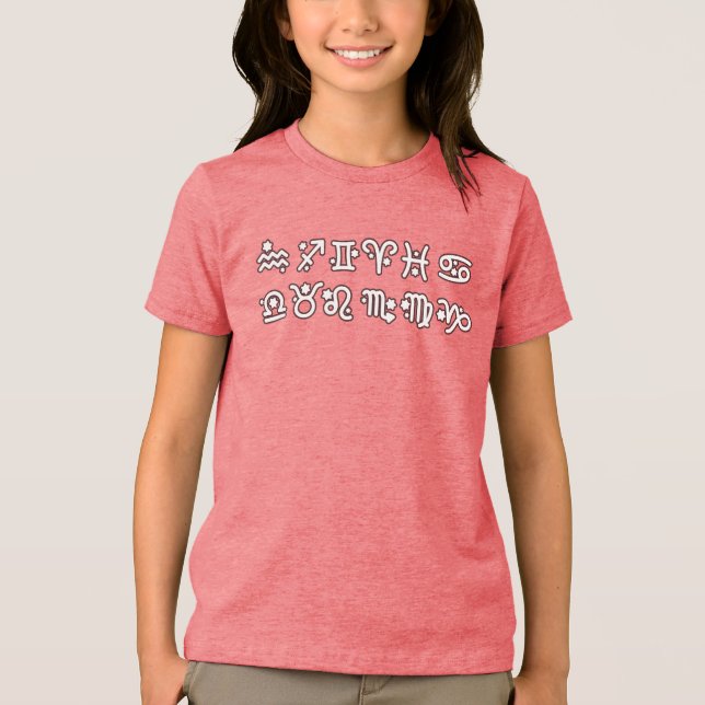 Zodiac Alle Zeichen Tri-Blend Shirt (Vorderseite)