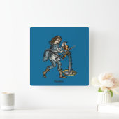 Zodiac: Aquarius, 1482 Quadratische Wanduhr (Zuhause)