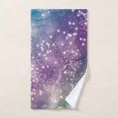 Zodiac: Aquarius Blue & Lila Space Design Badhandtuch Set (Handtuch)