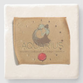 Zodiac - Aquarius - Coaster Steinuntersetzer (Vorderseite)