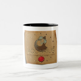 Zodiac - Aquarius - Coffee Mug Zweifarbige Tasse