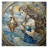 Zodiac - Aquarius Der Wasserträger Fliese (Vorderseite)