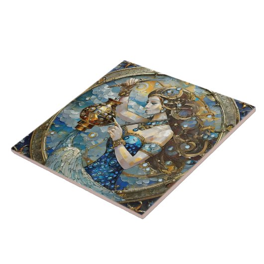 Zodiac - Aquarius Der Wasserträger Fliese (Seite)