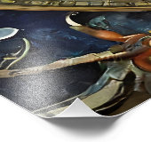 Zodiac - Aquarius Der Wasserträger Fotodruck (Ecke)