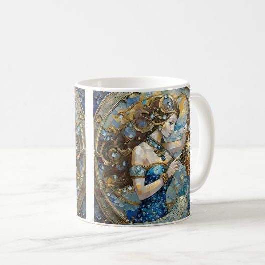 Zodiac - Aquarius Der Wasserträger Kaffeetasse (VorderseiteRechts)