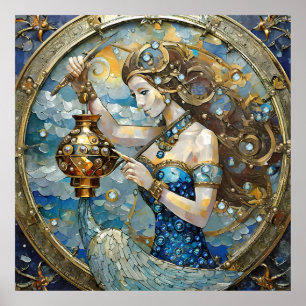 Zodiac - Aquarius Der Wasserträger Poster
