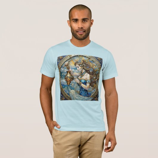 Zodiac - Aquarius Der Wasserträger T-Shirt (Vorne ganz)