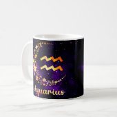 Zodiac Aquarius Design Tasse Cup (Vorderseite Links)