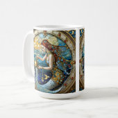 Zodiac - Aquarius Die Meerjungfrau Kaffeetasse (Vorderseite Links)