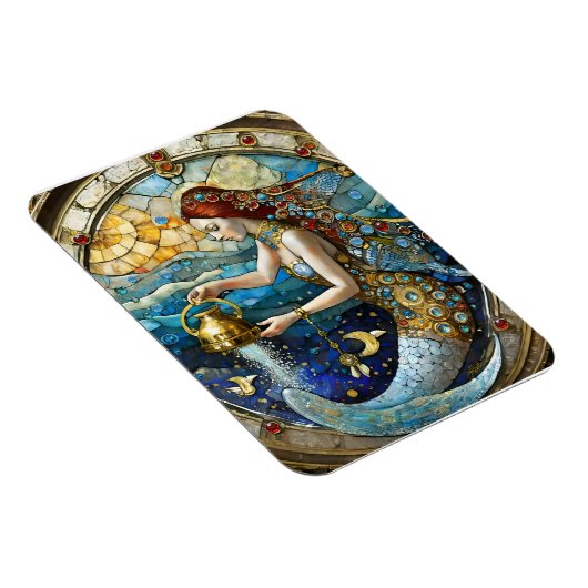 Zodiac - Aquarius Die Meerjungfrau Magnet (Rechte Seite)