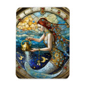 Zodiac - Aquarius Die Meerjungfrau Magnet (Vertikal)