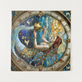 Zodiac - Aquarius Die Meerjungfrau Wandteppich (Vorderseite (Horizontal))