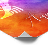 Zodiac: Aquarius farbiges Candy Colors Poster (Ecke)