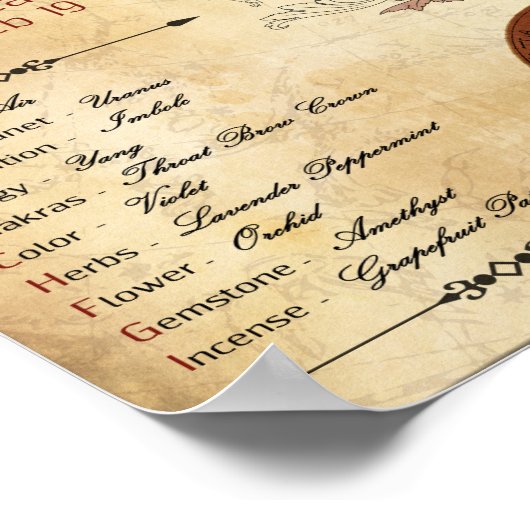 ZODIAC AQUARIUS Geburtshilfeprogramm Poster (Ecke)