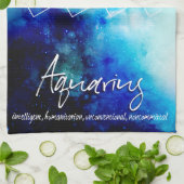 Zodiac: Aquarius Geschirrtuch (Gefaltet)