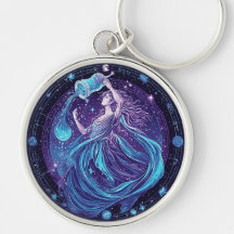 Zodiac Aquarius mit Sternen und mystischen Symbole