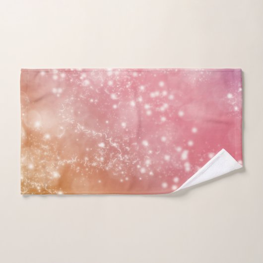 Zodiac: Aquarius Pink & Peach Space Design Badhandtuch Set (Handtuch)