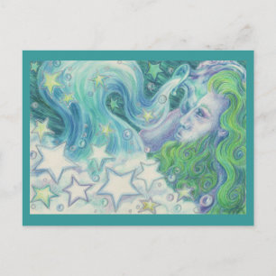 Zodiac Aquarius Postcard Postkarte