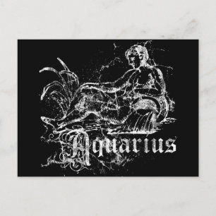 Zodiac Aquarius Postkarte