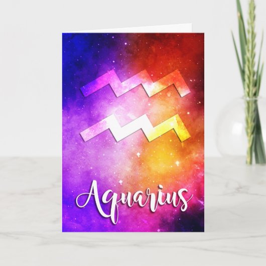 Zodiac: Aquarius Space Candy Karte (Vorderseite)
