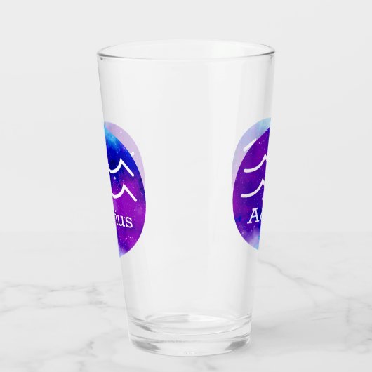 Zodiac Aquarius Space Nebula Glas (Links)