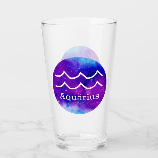 Zodiac Aquarius Space Nebula Glas (Vorderseite)