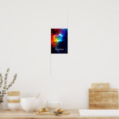 Zodiac: Aquarius Space Rainbow Poster (Küche)
