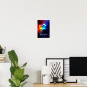 Zodiac: Aquarius Space Rainbow Poster (Heimbüro)