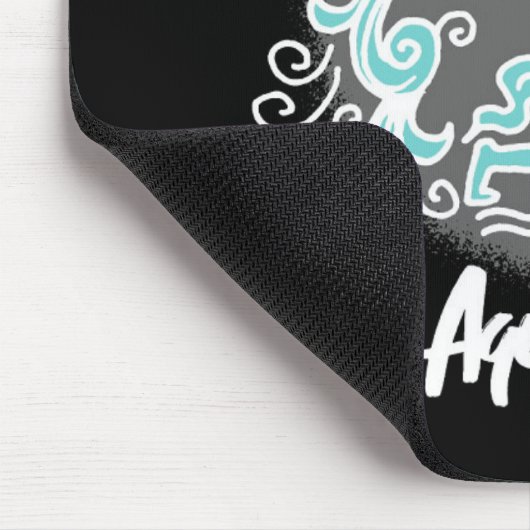 Zodiac Aquarius Symbol Mousepad (Ecke)