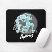 Zodiac Aquarius Symbol Mousepad (Mit Mouse)