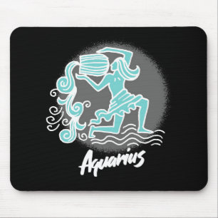 Zodiac Aquarius Symbol Mousepad