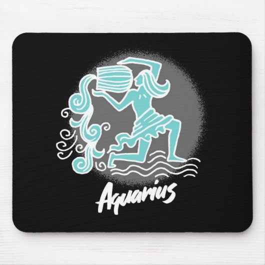 Zodiac Aquarius Symbol Mousepad (Vorne)