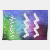 Zodiac: Aquarius Termine Geschirrtuch (Horizontal)