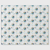 Zodiac Aquarius Wrapping Paper Geschenkpapier (Flach)
