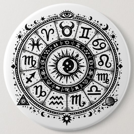 Zodiac Arcana — Die zwölf Zeichen von BurnsInHell Button (Vorderseite)
