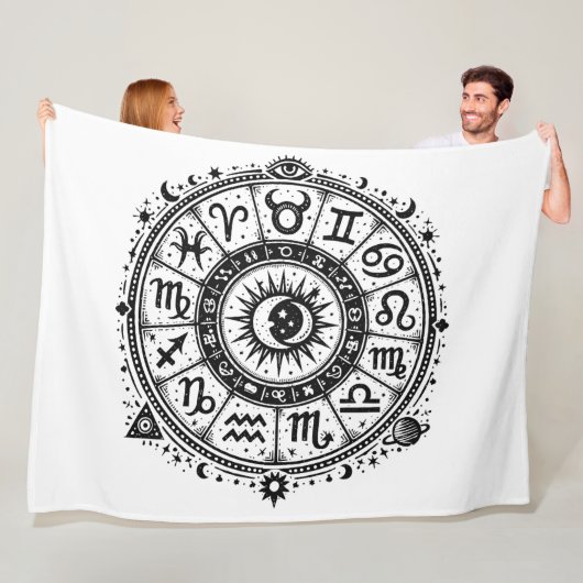 Zodiac Arcana — Die zwölf Zeichen von BurnsInHell Fleecedecke (Beispiel)