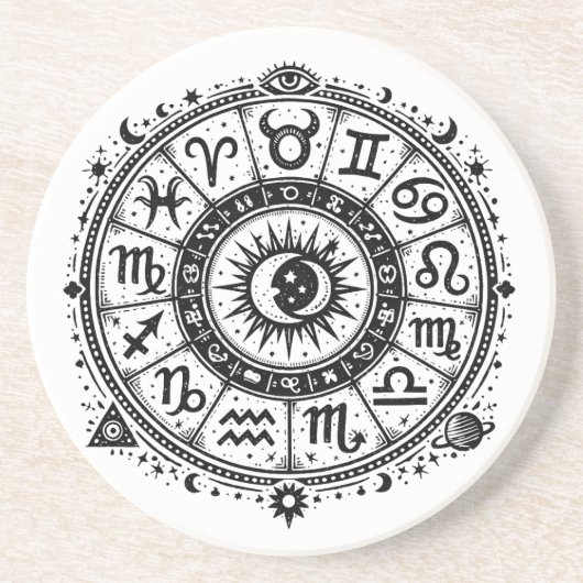 Zodiac Arcana — Die zwölf Zeichen von BurnsInHell Getränkeuntersetzer (Vorne)