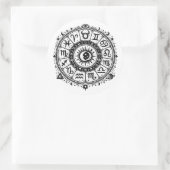 Zodiac Arcana — Die zwölf Zeichen von BurnsInHell Runder Aufkleber (Tasche)