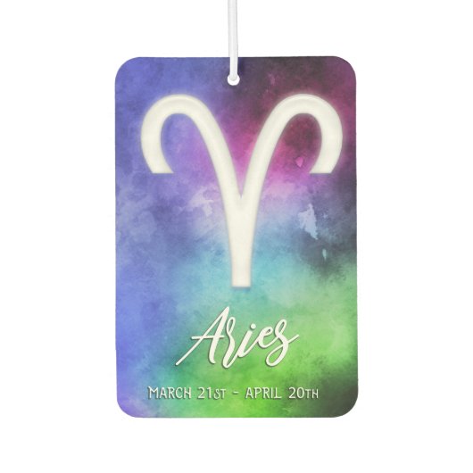 Zodiac: Aries Dates Autolufterfrischer (Vorderseite)