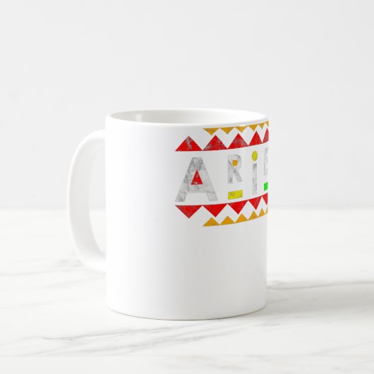 Zodiac Aries Geburtstagsgeschenke Kaffeetasse (Vorderseite Links)