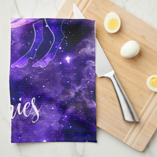 Zodiac: Aries Geschirrtuch (Viertel Falte)