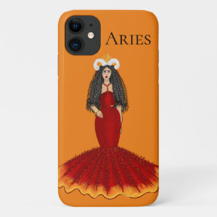 Zodiac Aries Goddess Custom Orange Case-Mate iPhone Hülle