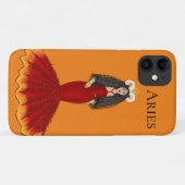 Zodiac Aries Goddess Custom Orange Case-Mate iPhone Hülle (Rückseite (Horizontal))