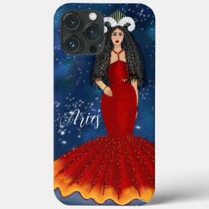 Zodiac Aries Goddess in Blue Celestial Case-Mate iPhone Hülle
